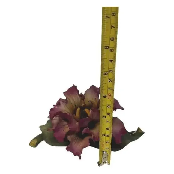 Vintage Capodimonte Floral Daylilies Figurine Centerpiece Fine Porcelain Italy - Picture 13 of 15